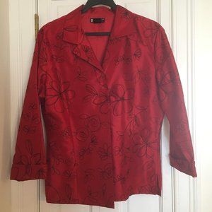 Carole Little 100% Pure Silk Button Down Shirt